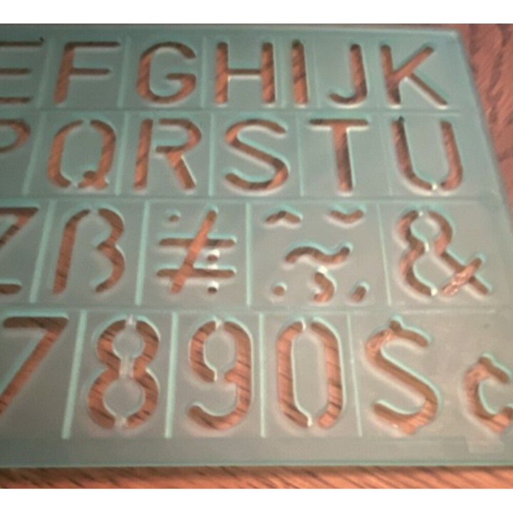 Stencil Craft Design Patterns- Numbers Letters - Picture 2 of 3